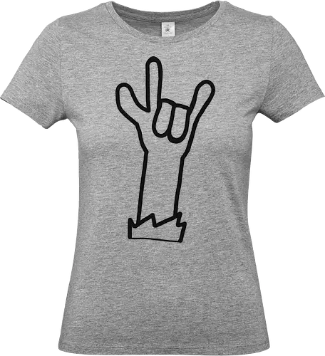 Let's rock! (1) - Augen, Comic, Comic Style, Comic Stil, Zeichnung, comics, niedlich, albern, lustig, witzig, bunt, musik, rock, konzert, festival, rocker, singen, sänger, musiker, pommes, pommesgabel - Standard T-Shirt (Women)