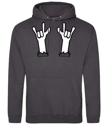 Festival - Augen, Comic, Comic Style, Comic Stil, Zeichnung, comics, niedlich, albern, lustig, witzig, bunt, musik, rock, konzert, festival, rocker, singen, sänger, musiker, pommes, pommesgabel - Standard Hoodie