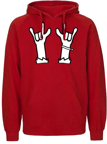 Festival - Augen, Comic, Comic Style, Comic Stil, Zeichnung, comics, niedlich, albern, lustig, witzig, bunt, musik, rock, konzert, festival, rocker, singen, sänger, musiker, pommes, pommesgabel - Fairtrade Hoodie