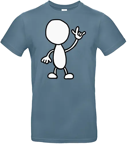 Rocker - Augen, Comic, Comic Style, Comic Stil, Zeichnung, comics, niedlich, albern, lustig, witzig, bunt, musik, rock, konzert, festival, rocker, singen, sänger, musiker, pommes, pommesgabel - Standard T-Shirt