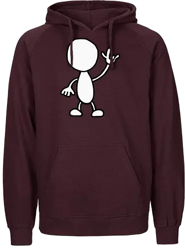 Rocker - Augen, Comic, Comic Style, Comic Stil, Zeichnung, comics, niedlich, albern, lustig, witzig, bunt, musik, rock, konzert, festival, rocker, singen, sänger, musiker, pommes, pommesgabel - Fairtrade Hoodie