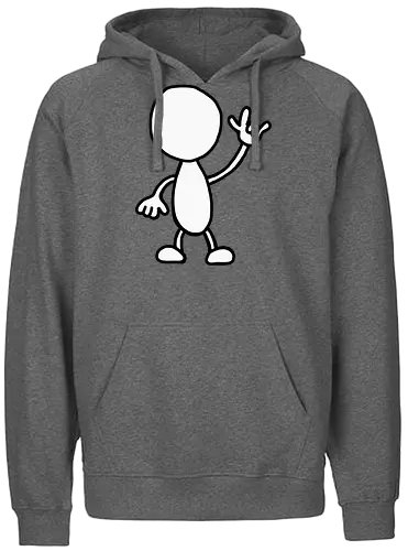 Rocker - Augen, Comic, Comic Style, Comic Stil, Zeichnung, comics, niedlich, albern, lustig, witzig, bunt, musik, rock, konzert, festival, rocker, singen, sänger, musiker, pommes, pommesgabel - Fairtrade Hoodie