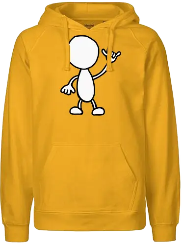 Rocker - Augen, Comic, Comic Style, Comic Stil, Zeichnung, comics, niedlich, albern, lustig, witzig, bunt, musik, rock, konzert, festival, rocker, singen, sänger, musiker, pommes, pommesgabel - Fairtrade Hoodie