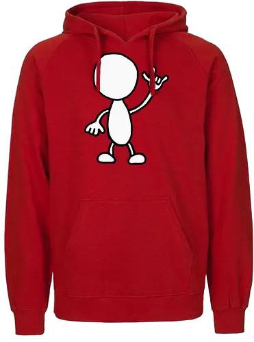 Rocker - Augen, Comic, Comic Style, Comic Stil, Zeichnung, comics, niedlich, albern, lustig, witzig, bunt, musik, rock, konzert, festival, rocker, singen, sänger, musiker, pommes, pommesgabel - Fairtrade Hoodie