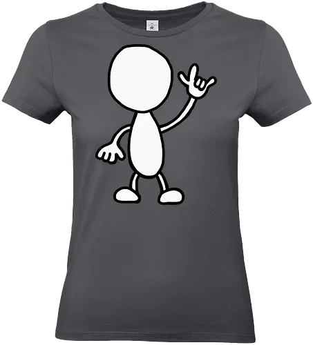Rocker - Augen, Comic, Comic Style, Comic Stil, Zeichnung, comics, niedlich, albern, lustig, witzig, bunt, musik, rock, konzert, festival, rocker, singen, sänger, musiker, pommes, pommesgabel - Standard T-Shirt (Women)