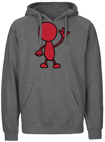 Rocker - Augen, Comic, Comic Style, Comic Stil, Zeichnung, comics, niedlich, albern, lustig, witzig, bunt, musik, rock, konzert, festival, rocker, singen, sänger, musiker, pommes, pommesgabel - Fairtrade Hoodie
