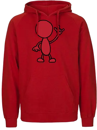 Rocker - Augen, Comic, Comic Style, Comic Stil, Zeichnung, comics, niedlich, albern, lustig, witzig, bunt, musik, rock, konzert, festival, rocker, singen, sänger, musiker, pommes, pommesgabel - Fairtrade Hoodie