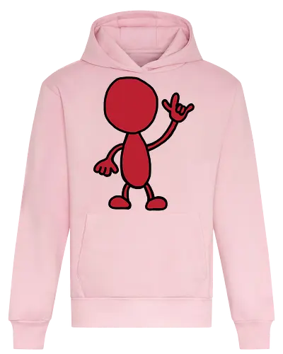 Rocker - Augen, Comic, Comic Style, Comic Stil, Zeichnung, comics, niedlich, albern, lustig, witzig, bunt, musik, rock, konzert, festival, rocker, singen, sänger, musiker, pommes, pommesgabel - Heavyweight Hoodie