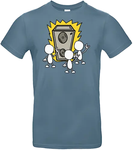 Konzert (1) - Augen, Comic, Comic Style, Comic Stil, Zeichnung, comics, niedlich, albern, lustig, witzig, bunt, musik, rock, konzert, festival, rocker, singen, sänger, musiker, pommes, pommesgabel - Standard T-Shirt