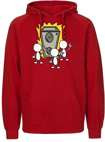 Konzert (1) - Augen, Comic, Comic Style, Comic Stil, Zeichnung, comics, niedlich, albern, lustig, witzig, bunt, musik, rock, konzert, festival, rocker, singen, sänger, musiker, pommes, pommesgabel - Fairtrade Hoodie