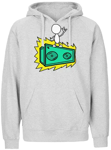 Konzert (3) - Augen, Comic, Comic Style, Comic Stil, Zeichnung, comics, niedlich, albern, lustig, witzig, bunt, musik, rock, konzert, festival, rocker, singen, sänger, musiker, pommes, pommesgabel - Fairtrade Hoodie