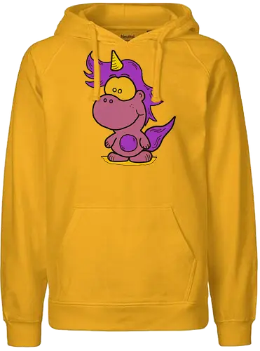 Einhorn - comic, comics, comic style, comic stil, monster, halloween, kind, kinder, niedlich, mund, zähme, baby, lätzchen, hunger, füttern, märchen, einhorn - Fairtrade Hoodie