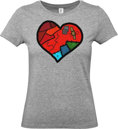Herz - Augen, Comic, Comic Style, Comic Stil, Zeichnung, comics, niedlich, albern, lustig, witzig, bunt, musik, rock, herz, liebe, liebeskummer, valentinstag, verliebt - Standard T-Shirt (Women)