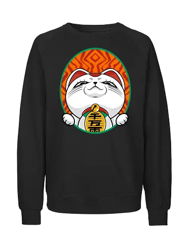 turbo cat  - cat, animal, cute, funny, shape, catlover, fun, luckycat - Fairtrade Sweatshirt