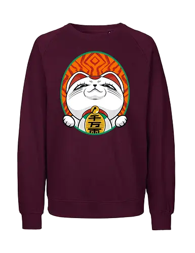 turbo cat  - cat, animal, cute, funny, shape, catlover, fun, luckycat - Fairtrade Sweatshirt