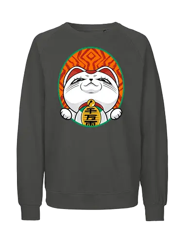 turbo cat  - cat, animal, cute, funny, shape, catlover, fun, luckycat - Fairtrade Sweatshirt