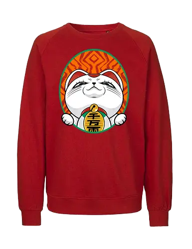 turbo cat  - cat, animal, cute, funny, shape, catlover, fun, luckycat - Fairtrade Sweatshirt