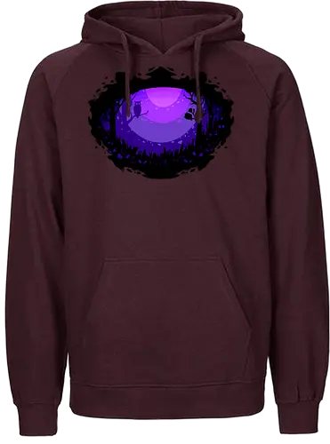 eye of nocturnal  - nocturnal, wild, animal, wolf, owl, night, insomnia, coffee, beast, jungle, forest, horror, art, illustration, night vision - Fairtrade Hoodie