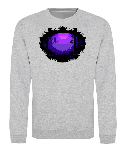 eye of nocturnal  - nocturnal, wild, animal, wolf, owl, night, insomnia, coffee, beast, jungle, forest, horror, art, illustration, night vision - Sweatshirt