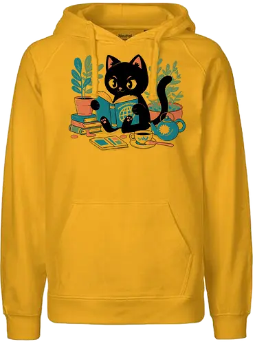 Daily reading - cats, cat, reading, cute, funny - Fairtrade Hoodie