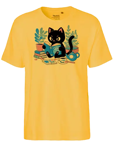 Daily reading - cats, cat, reading, cute, funny - Fairtrade T-Shirt