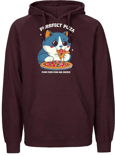 Pizza Cat - cats, cat, funny, pizza - Fairtrade Hoodie