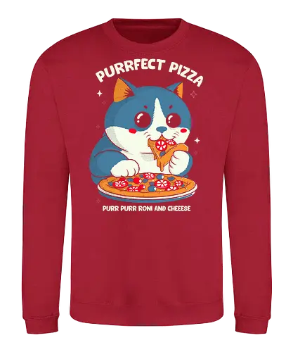 Pizza Cat - cats, cat, funny, pizza - Sweatshirt