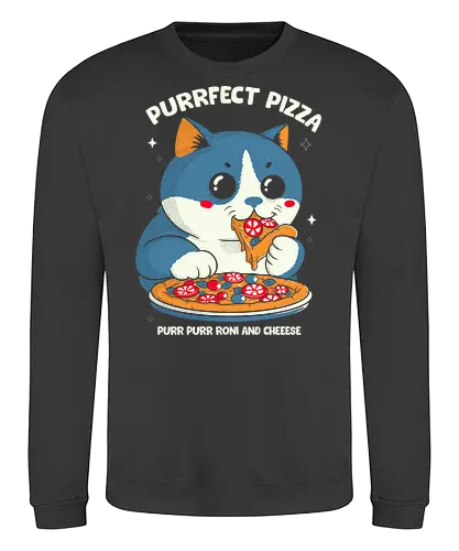 Pizza Cat - cats, cat, funny, pizza - Sweatshirt