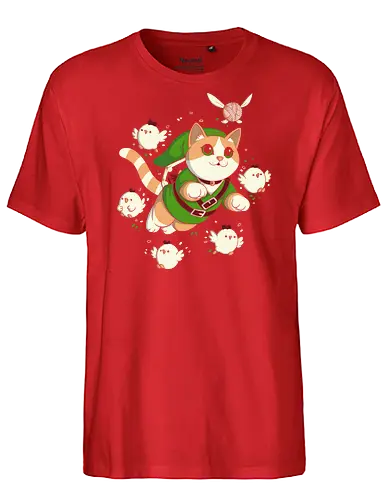 The Legend of the Cat - cats, cat, game, reto, Hero of Time, Princess - Fairtrade T-Shirt