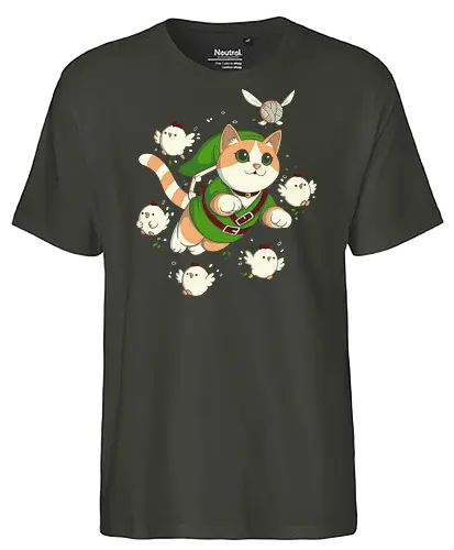 The Legend of the Cat - cats, cat, game, reto, Hero of Time, Princess - Fairtrade T-Shirt