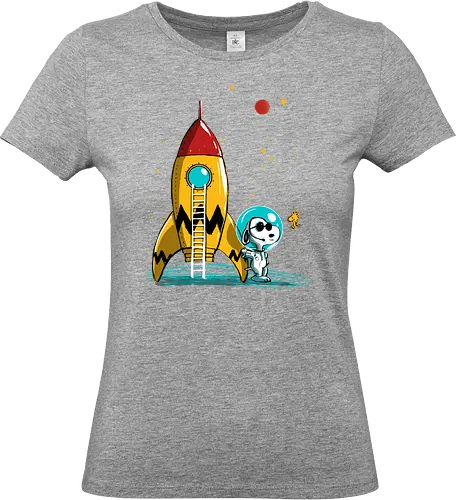 Space explorer - comics, cute, space, cartoon, charlie brown - Standard T-Shirt (Women)