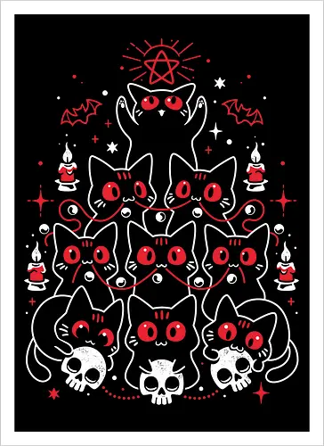 Gothic Christmas Kittens