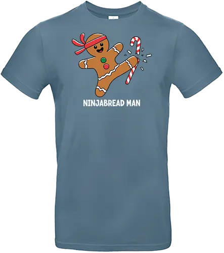 Ninjabread Man - gingerbread, ninja, candy cane, humorous, christmas, martial arts, cookies, festive, holiday, whimsical - Standard T-Shirt