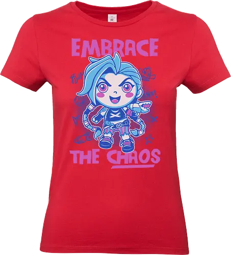 embrace the chaos - arcane, Gaming, chibi, kawaii, Gaming, lol - Standard T-Shirt (Women)