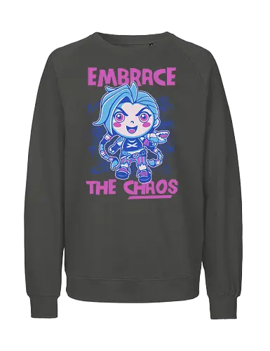 embrace the chaos - arcane, Gaming, chibi, kawaii, Gaming, lol - Fairtrade Sweatshirt