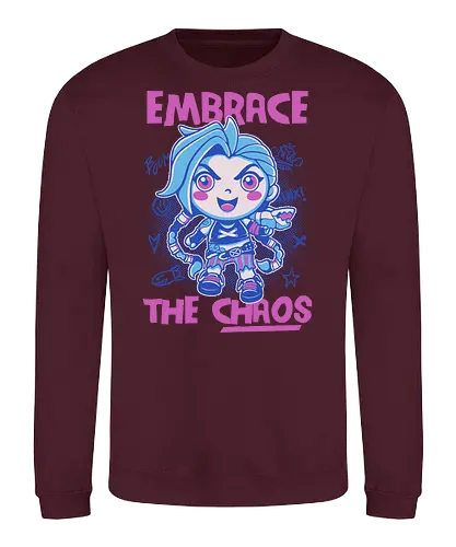 embrace the chaos - arcane, Gaming, chibi, kawaii, Gaming, lol - Sweatshirt