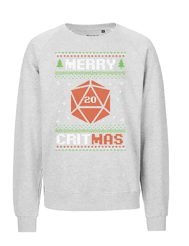 Ugly Sweater Christmas RPG - Ugly Sweater, Holiday, Christmas, Merry Christmas, Ugly Christmas Sweater, Pixel Art, rpg, fantasy, adventure, d20, Pen and Paper, role-playing game, tabletop, game master, Santa Claus, fun, funny, Christmas Vacation, Christmas Sweater, Christmas Eve, Role-play, Role-playing, Dungeon Master - Fairtrade Sweatshirt