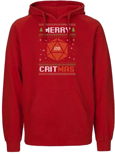 Ugly Sweater Christmas RPG - Ugly Sweater, Holiday, Christmas, Merry Christmas, Ugly Christmas Sweater, Pixel Art, rpg, fantasy, adventure, d20, Pen and Paper, role-playing game, tabletop, game master, Santa Claus, fun, funny, Christmas Vacation, Christmas Sweater, Christmas Eve, Role-play, Role-playing, Dungeon Master - Fairtrade Hoodie