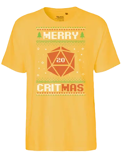 Ugly Sweater Christmas RPG - Ugly Sweater, Holiday, Christmas, Merry Christmas, Ugly Christmas Sweater, Pixel Art, rpg, fantasy, adventure, d20, Pen and Paper, role-playing game, tabletop, game master, Santa Claus, fun, funny, Christmas Vacation, Christmas Sweater, Christmas Eve, Role-play, Role-playing, Dungeon Master - Fairtrade T-Shirt