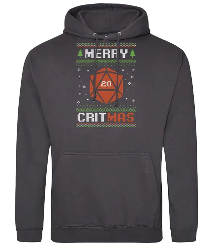Ugly Sweater Christmas RPG - Ugly Sweater, Holiday, Christmas, Merry Christmas, Ugly Christmas Sweater, Pixel Art, rpg, fantasy, adventure, d20, Pen and Paper, role-playing game, tabletop, game master, Santa Claus, fun, funny, Christmas Vacation, Christmas Sweater, Christmas Eve, Role-play, Role-playing, Dungeon Master - Standard Hoodie