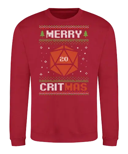 Ugly Sweater Christmas RPG - Ugly Sweater, Holiday, Christmas, Merry Christmas, Ugly Christmas Sweater, Pixel Art, rpg, fantasy, adventure, d20, Pen and Paper, role-playing game, tabletop, game master, Santa Claus, fun, funny, Christmas Vacation, Christmas Sweater, Christmas Eve, Role-play, Role-playing, Dungeon Master - Sweatshirt