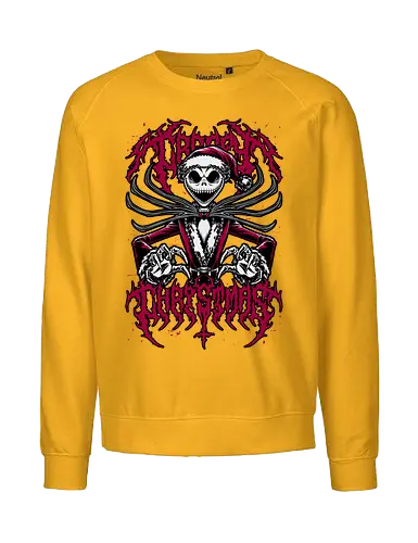 Creepy Christmas Skeleton - Halloween, Christmas Vacation, Christmas Eve, Christmas Sweater, Christmas, Band, Band Tee, Spooky, Spooky Season, Spookmas, Creepy, Holiday, Stop Motion, Movie, Classic, Animation, creepymas, creepmas - Fairtrade Sweatshirt