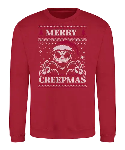 Ugly Sweater Creepy Christmas Skeleton - Halloween, Christmas Vacation, Christmas Eve, Christmas Sweater, Christmas, Spooky, Spooky Season, Spookmas, Creepy, Holiday, Stop Motion, Movie, Classic, Animation, creepymas, creepmas, Ugly Christmas Sweater, Ugly Sweater - Sweatshirt