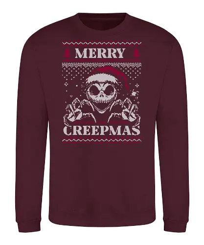 Ugly Sweater Creepy Christmas Skeleton - Halloween, Christmas Vacation, Christmas Eve, Christmas Sweater, Christmas, Spooky, Spooky Season, Spookmas, Creepy, Holiday, Stop Motion, Movie, Classic, Animation, creepymas, creepmas, Ugly Christmas Sweater, Ugly Sweater - Sweatshirt
