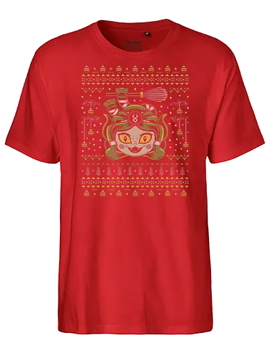 Dusa Ugly Sweater - hades, zagreus, zeus, dusa, medusa, zagreus sword, melinoe, cerberus, theseus, ugly christmas sweater, video games, gaming, gamer - Fairtrade T-Shirt