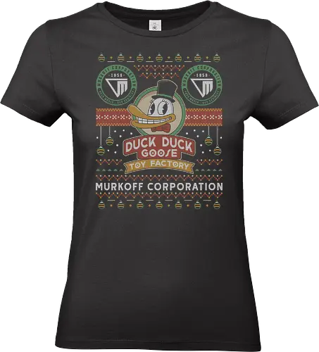 Sinyala Facility Ugly Sweater - murkoff corporation, mount massive asylum, camcorder, mother gooseberry, ugly christmas sweater, duck, survival, leland coyle, gamer, gaming, video games, outlast, mind control - Standard T-Shirt (Women)