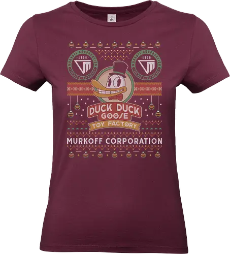 Sinyala Facility Ugly Sweater - murkoff corporation, mount massive asylum, camcorder, mother gooseberry, ugly christmas sweater, duck, survival, leland coyle, gamer, gaming, video games, outlast, mind control - Standard T-Shirt (Women)