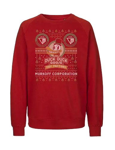 Sinyala Facility Ugly Sweater - murkoff corporation, mount massive asylum, camcorder, mother gooseberry, ugly christmas sweater, duck, survival, leland coyle, gamer, gaming, video games, outlast, mind control - Fairtrade Sweatshirt
