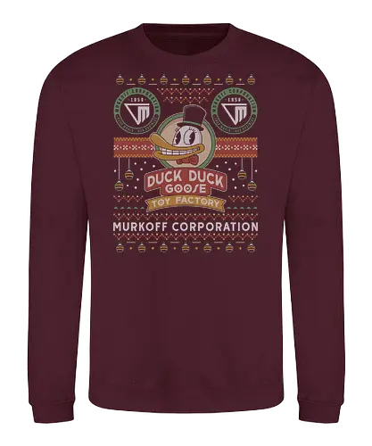Sinyala Facility Ugly Sweater - murkoff corporation, mount massive asylum, camcorder, mother gooseberry, ugly christmas sweater, duck, survival, leland coyle, gamer, gaming, video games, outlast, mind control - Sweatshirt
