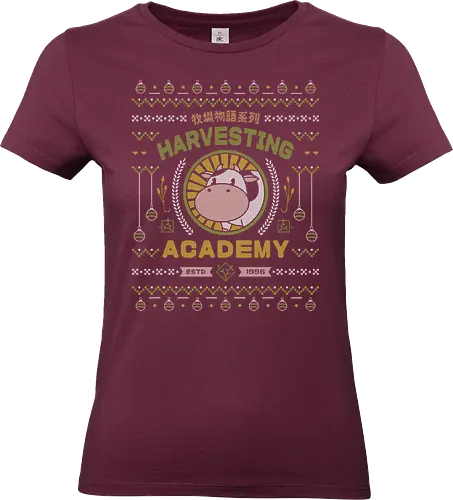 Kawaii Harvesting Ugly Sweater - harvest, cute, moon, farmer, farming, harvesting, gaming, gamer, video game, rpg, jrpg, story of seasons, rune factory, ugly christmas sweater - Standard T-Shirt (Women)